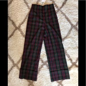 Zara NWT Plaid Wide-Legged Trouser